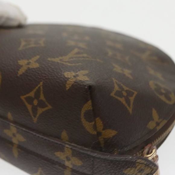 LOUIS VUITTON Monogram Trousse Demi Ronde Cosmetic Pouch M47520 LV Auth 100605 - Picture 15 of 16